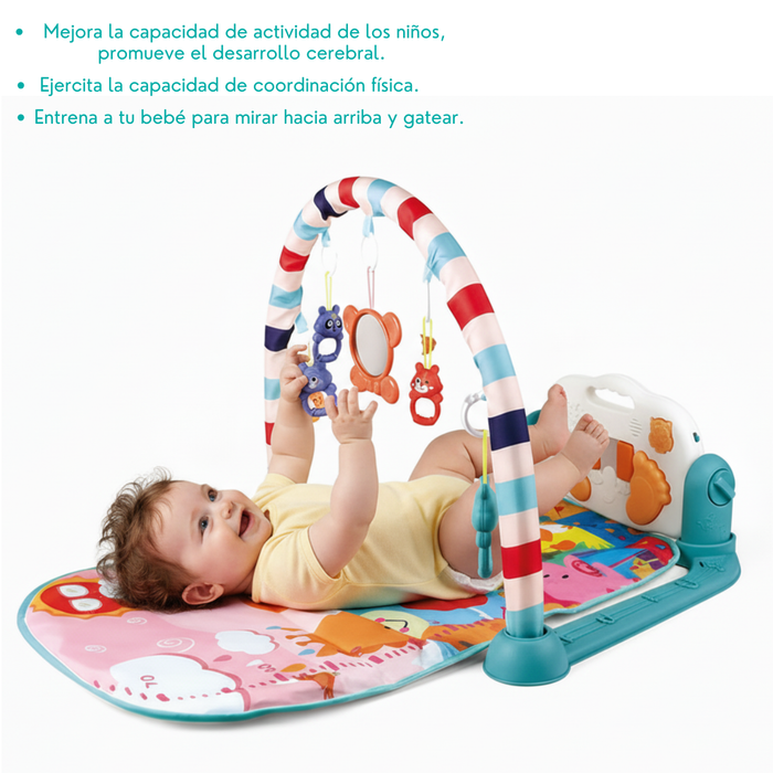 Gimnasio Para Bebe Centro Actividades Alfombra Piano 3 En 1