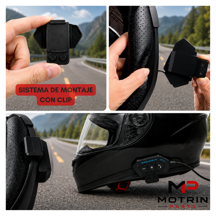 Audífono Intercomunicador Casco Moto Auricular Bluetooth
