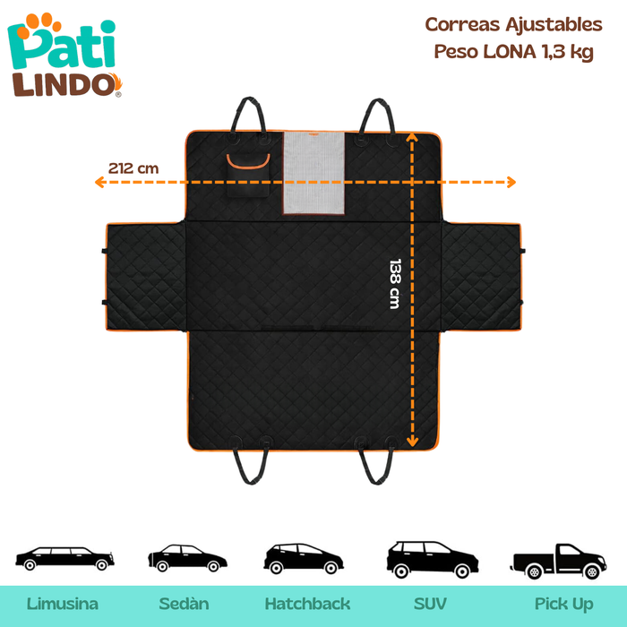 Lona Impermeable Para Perro Gato Funda Protectora De Auto Xl