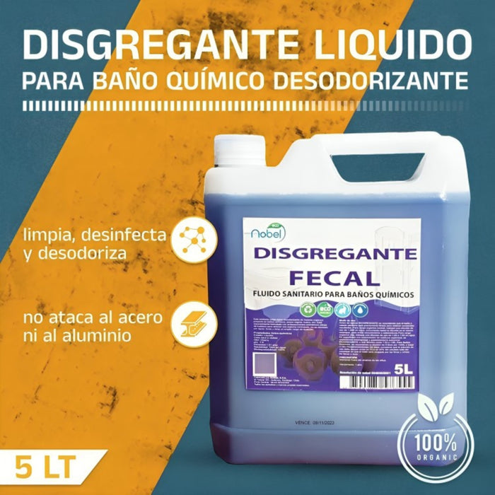 Disgregante Liquido Para Baño Químico Desodorizante 5lt