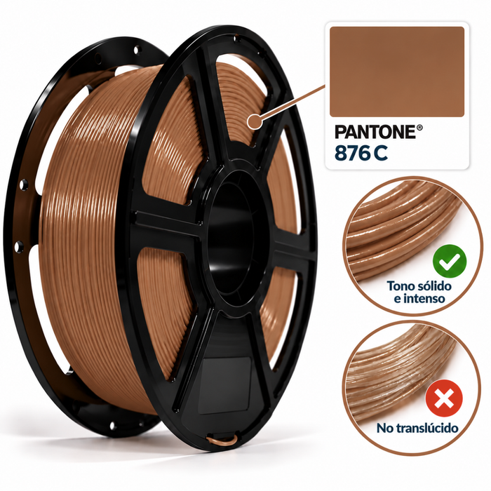 Filamento Pla Para Impresión 3d 1.75mm 1 Kg Color Bronce