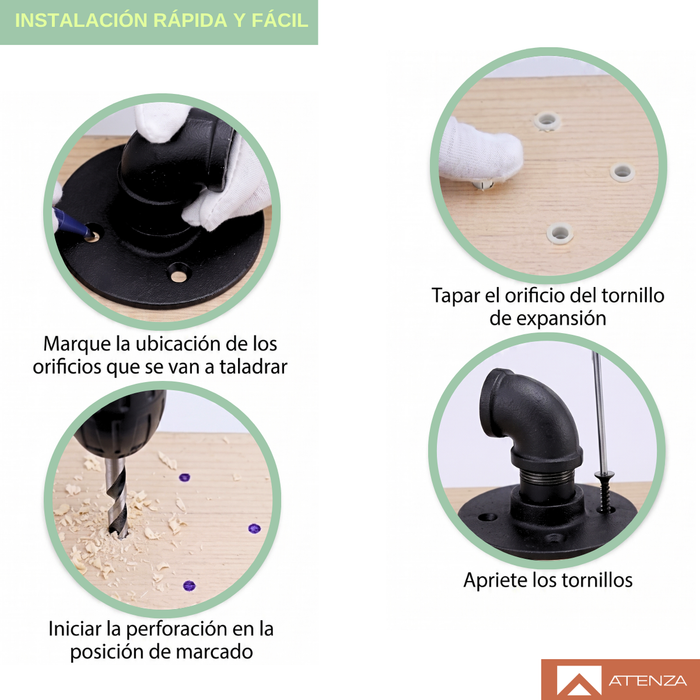 Barandal de Pasamanos Escaleras Pared Pasillo Acero 3 Mts