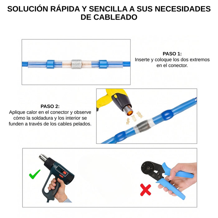 500pcs Terminales Aislados De Cable Conectores De Terminal