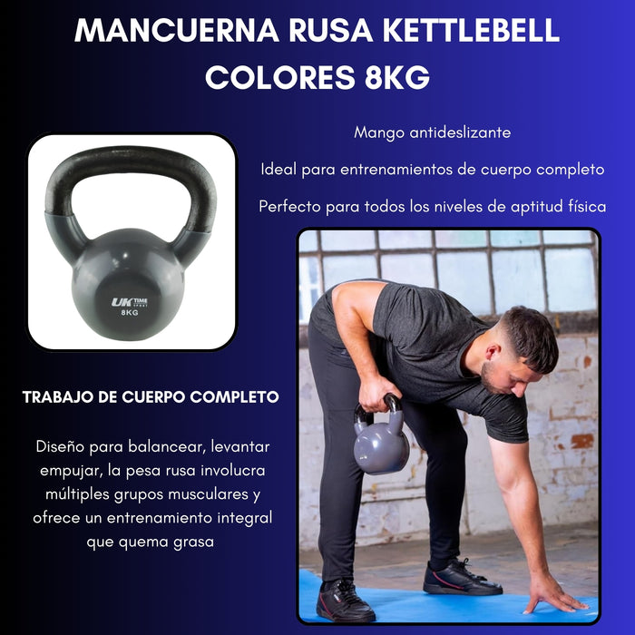 Pesa Mancuerna Rusa Kettlebell Entrenamiento 8kg