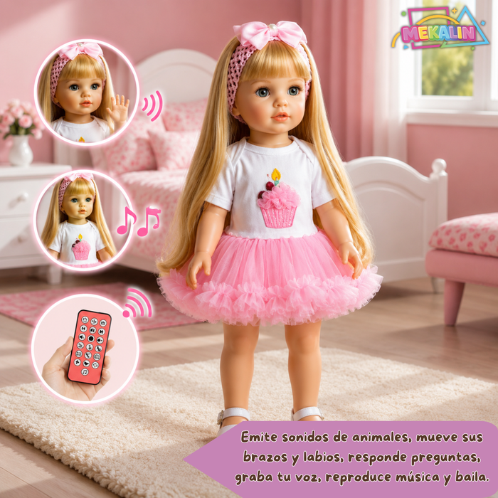 Muñeca Bebé Reborn Silicona Con Sonidos Y Movimientos