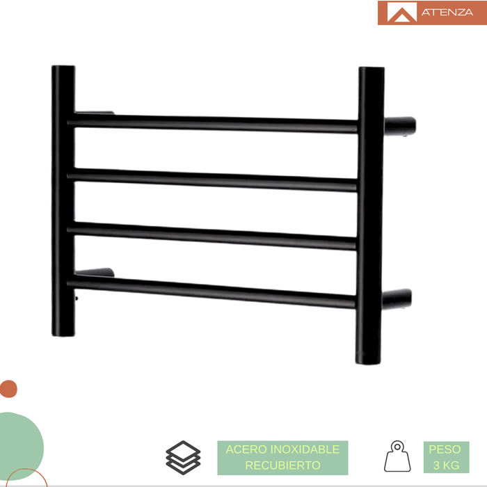 Toallero Eléctrico Baño Secador De Toallas 55w Acero Negro