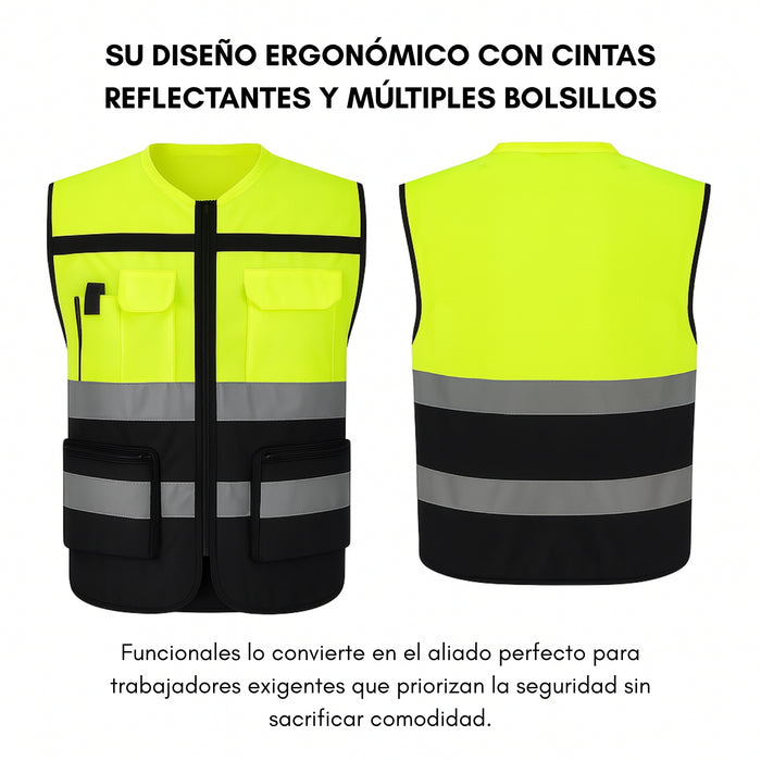 Chaleco Geólogo Ingeniero Reflectante Bolsillos Premium