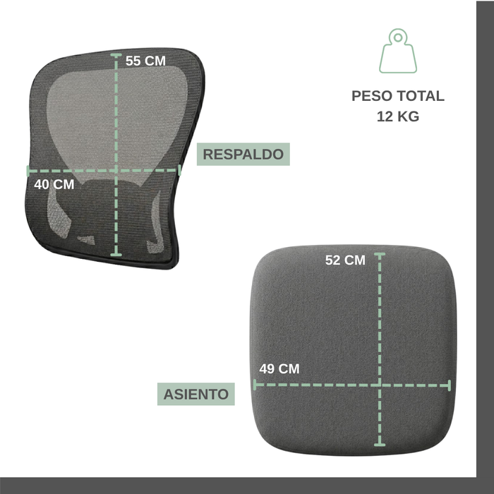 Silla Escritorio Ergonómica Soporte Lumbar Con Reposacabezas