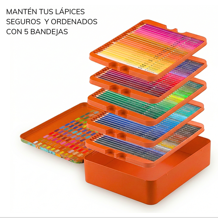 Set 120 Lápices De Dibujo Profesional Estuche Colores Dibujo Multicolor