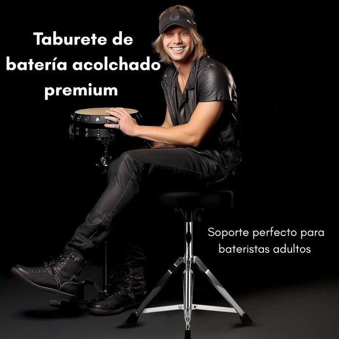 Sillin Para Batería Piso Taburete Redondo Altura Ajustable