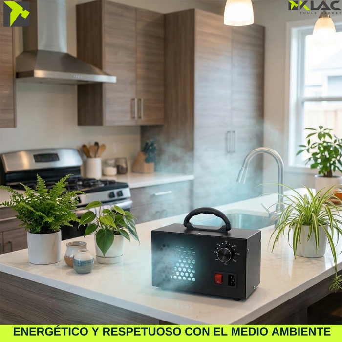 Máquina Generadora De Ozono 60g/h Desinfectante De Aire Negro