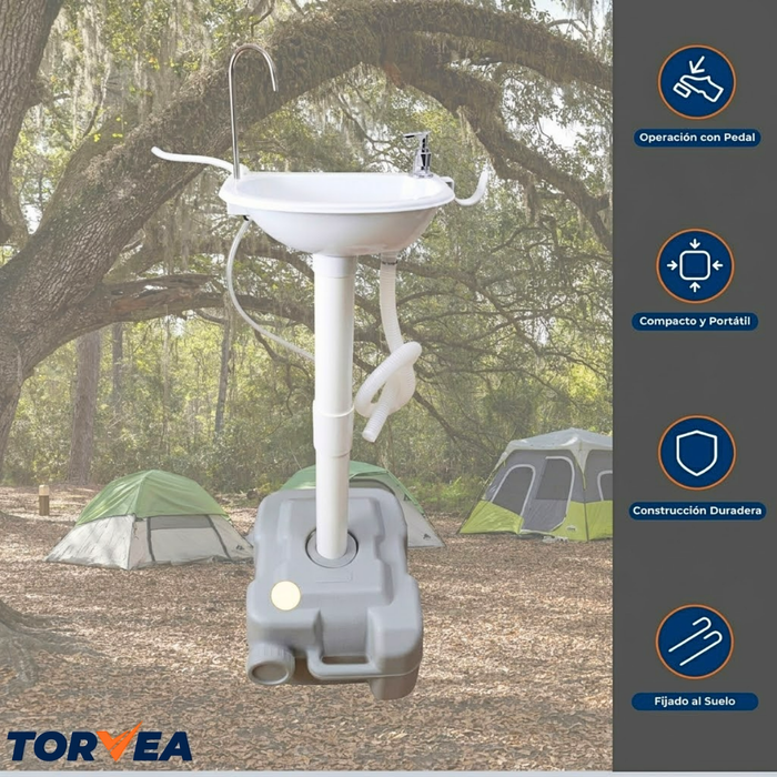 Lavamanos Portátil 20 L Baño Químico Camping Outdoor