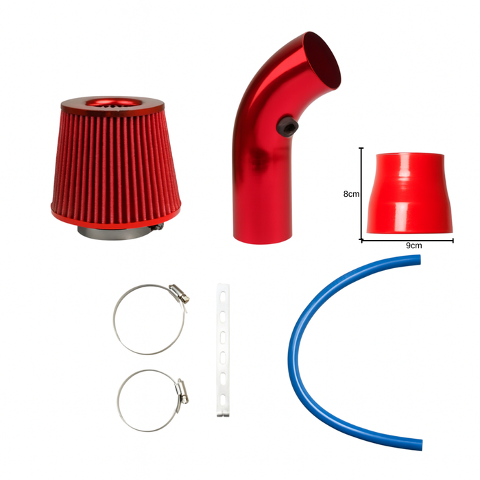 Kit Inducción Corta + Filtro De Aire Cónico Universal Auto