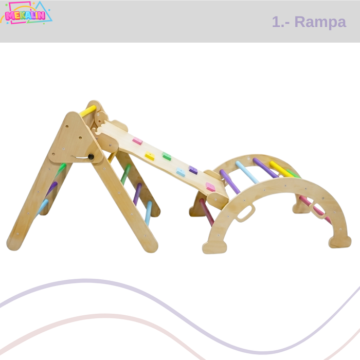 Escalador Juego Montessori Niños Madera Triangulo Pikler