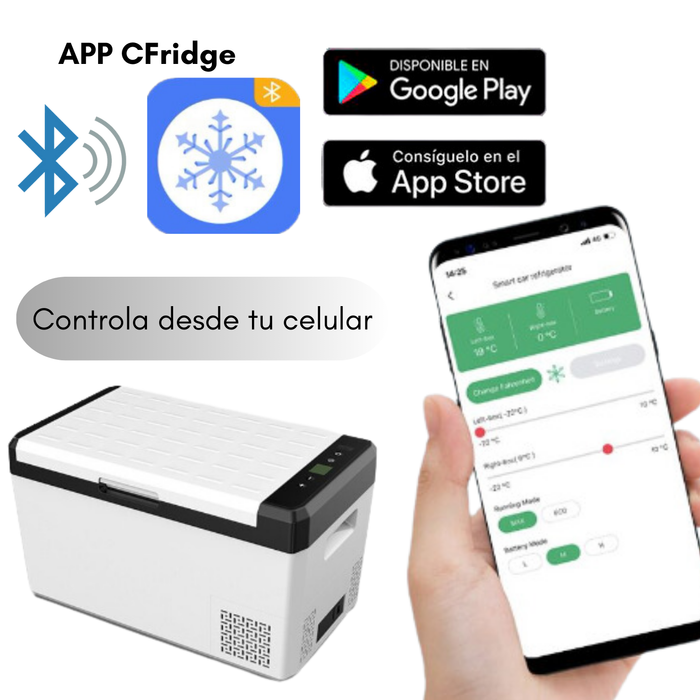 Mini Freezer Refrigerador Congelador 25 L Portátil Auto Casa Gris