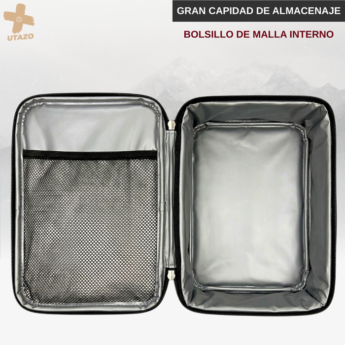 Lonchera Térmica Impermeable Correa Ajustable Expandible Gris
