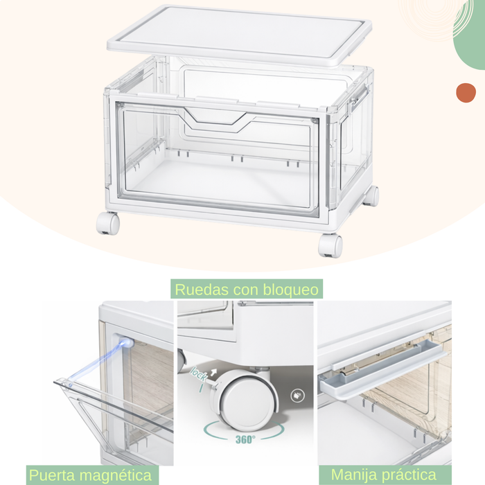 Cajonera Plástica Organizador Acrílico 4 Niveles Apilable Transparente