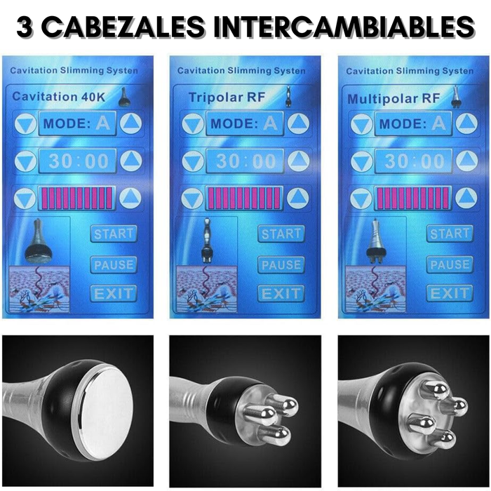 Maquina Cavitación 40k Radiofrecuencia 3 En 1 Ultrasonico