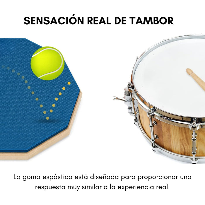 Pad De Práctica Con 2 Baquetas De Madera