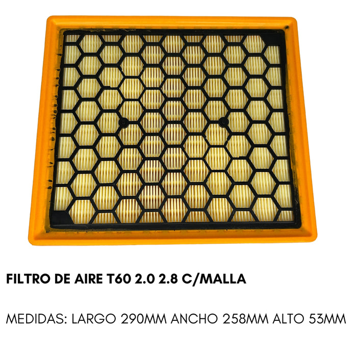 Filtro De Aire Para Maxus T60 2.0 2.8 290mm 258mm 53mm 17-22