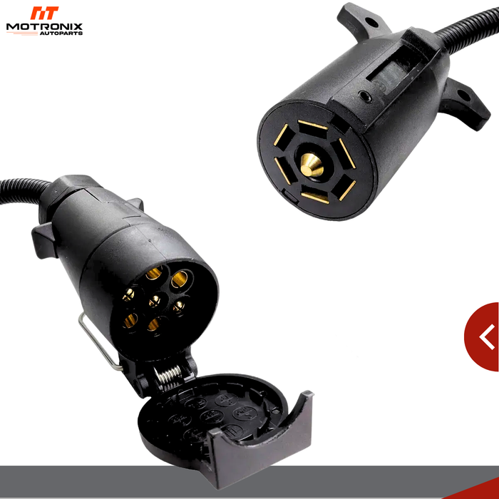 Adaptador Enchufe Vehículo Americano 7 Pin Remolque Trailer