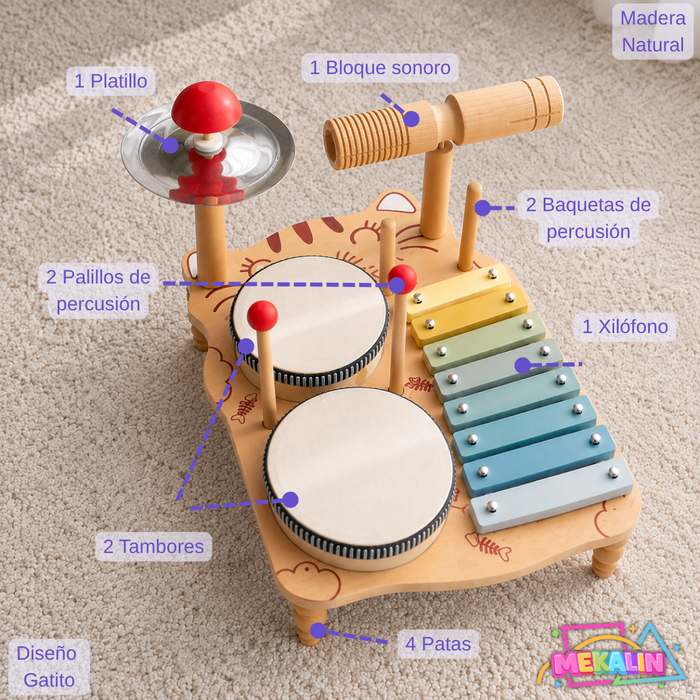 Juguete Musical Montessori De Madera Instrumentos Para Niños