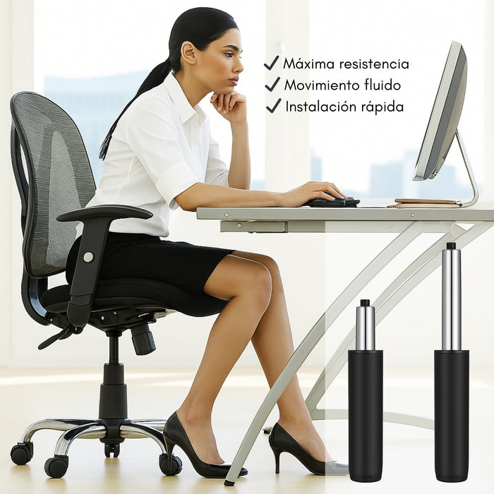 Pistón De Gas Silla De Oficina Universal Para Toda Silla 27cm 3 Etapas