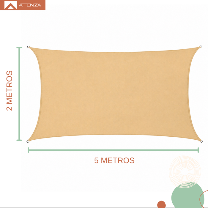 Toldo Vela Rectangular Sombreadora Malla 5x2 Mt Exterior