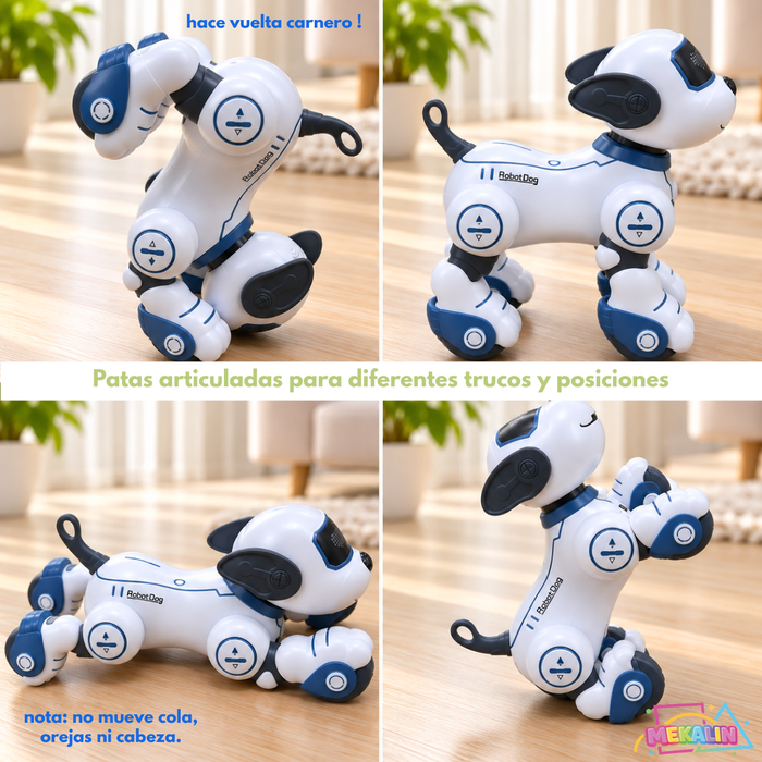 Perro Robot Interactivo a Control Remoto Batería Recargable Niños 3+ Juguete Infantil Mascota Perro Robot inteligente Con Seguimiento Función Táctil Programable Canta Y Baila