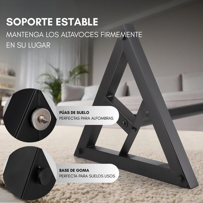 Par Atril Parlantes Monitor Estudio Soporte Altavoces Negro