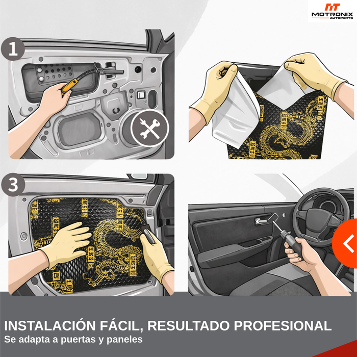 Aislante Térmico Acústico Automotriz Insonorizante 50x80cm