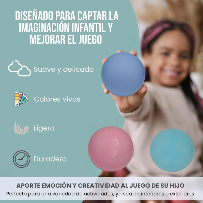 Pack 200 Pelotas Plasticas Para Piscina Colores Pasteles