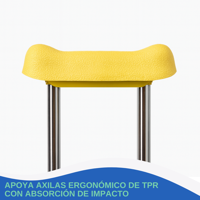 2 Baston Muletas Axilares Ajustables Ortopédica Aluminio