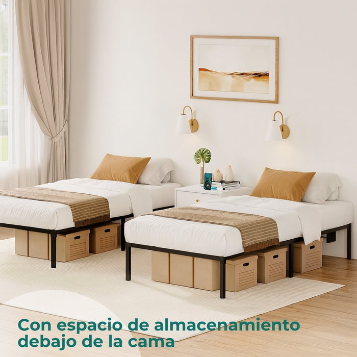 Base De Cama Metalica De 1 Plaza Cama Individual Telotenemos