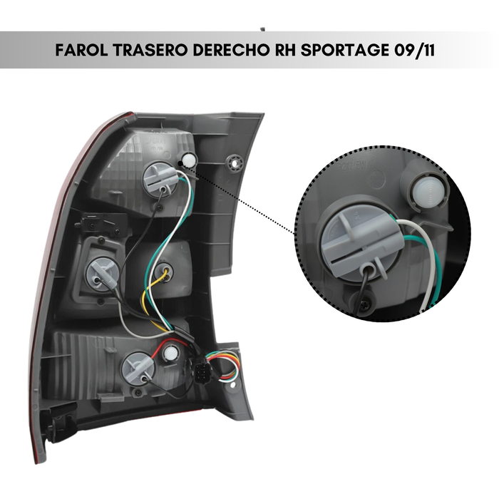 Farol Trasero Derecho Para Kia Sportage 2009-2011