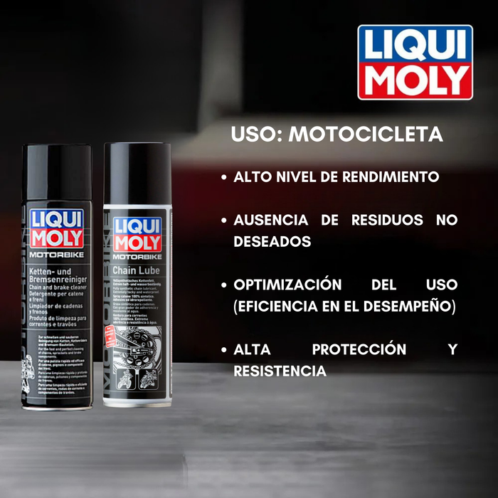 Kit Spray Limpiador + Spray Lubricante De Cadena Liqui Moly