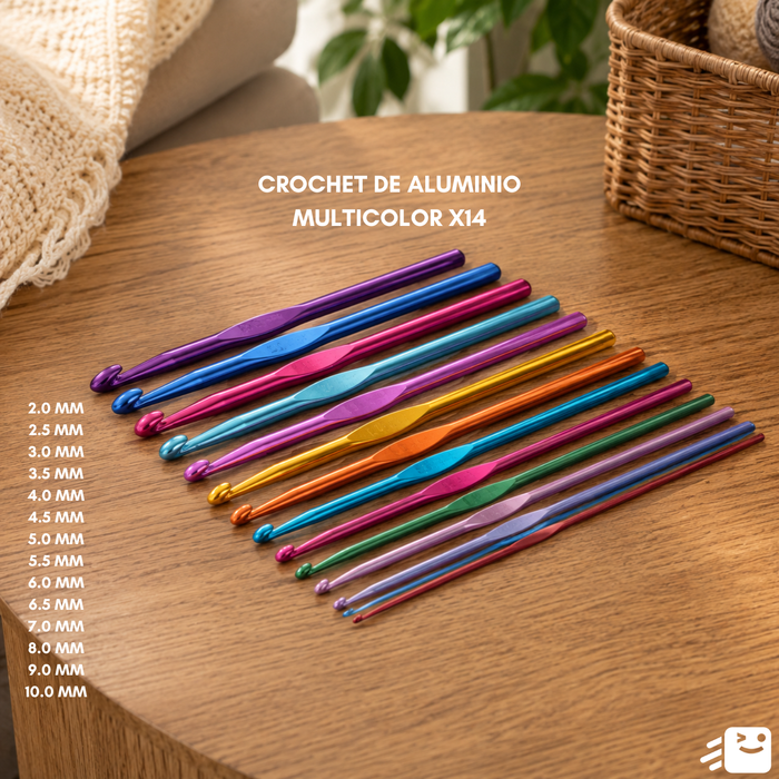Set Estuche Crochet Silicona Tejidos Palillos Para Tejer