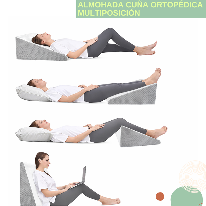 Almohada Cojín Lumbar Antirreflujo Ortopédica Multiposición