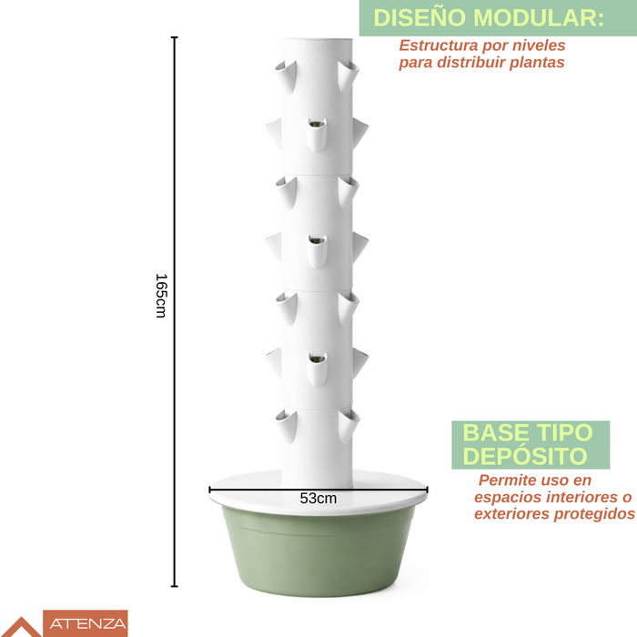 Torre De Cultivo Hidropónico Vertical Huerto En Casa Jardín
