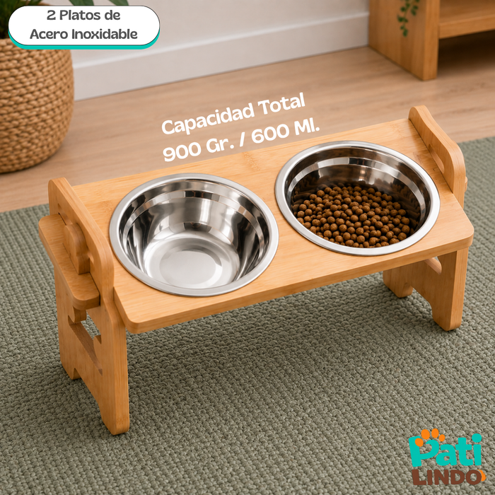 Comedero Bebedero Para Perros Gatos Mascotas Plato Ajustable