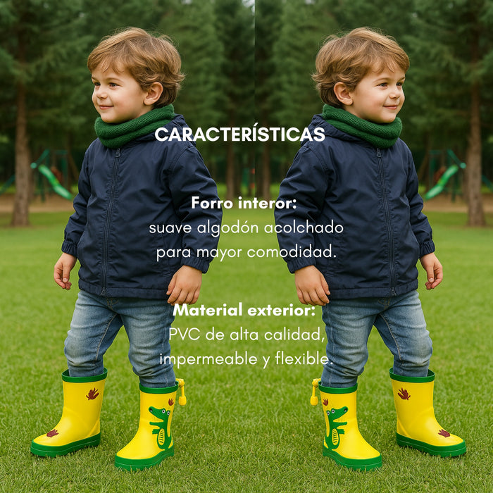 Botas Impermeables Para Niños De Plástico Antideslizante