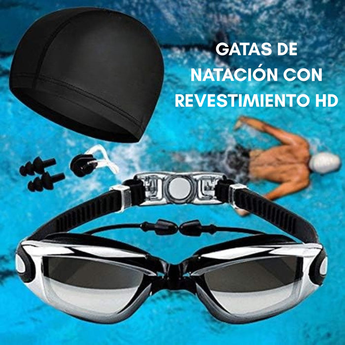 6 En 1 Kit Gafas De Natación Sin Fugas Protección Uv