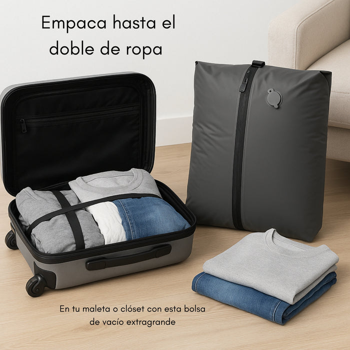 Bolsa Organizadora Al Vacio Viaje Comprime Ahorra Espacio