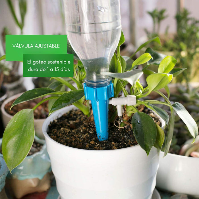 12 Estacas De Riego Por Goteo Cultivo Plantas Ecologico Color Azul