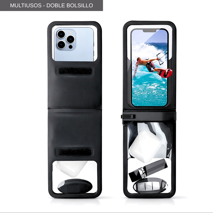 Funda Impermeable Celular Universal Protector De Teléfono Negro