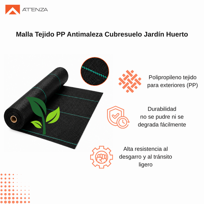 Malla Antimaleza Cubresuelo Jardín (medidas) Control Malezas