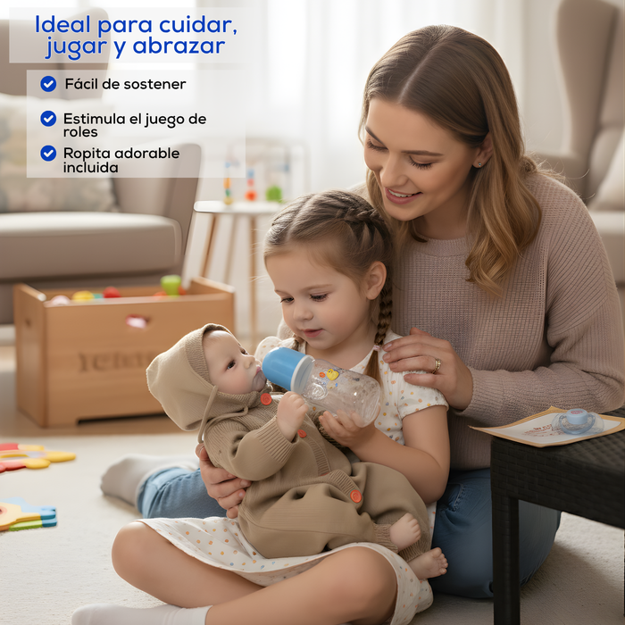 Muñeco Juguete Bebé Reborn Silicona Realista Con Accesorios