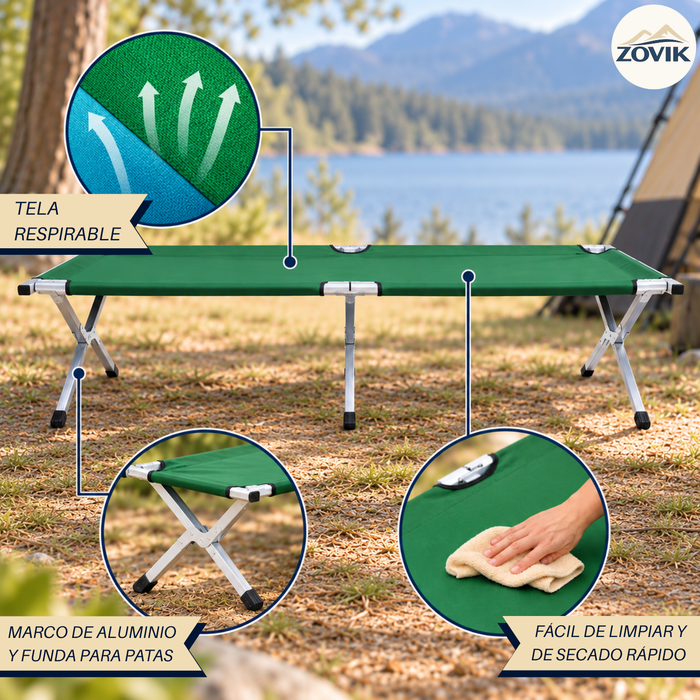 Catre Cama Campaña Camping Plegable Portátil Outdoor Militar