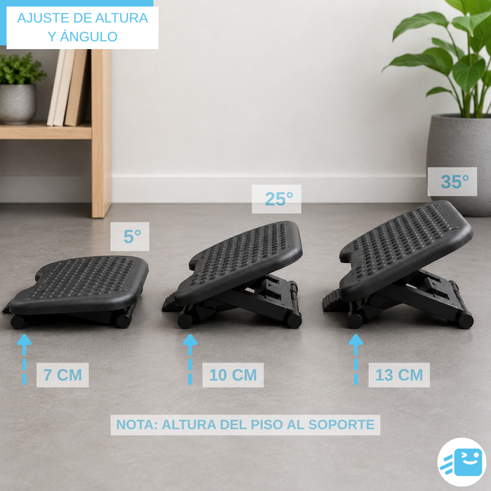 Reposa pies Ergonómico Ajustable Apoya Pies Oficina Escritorio