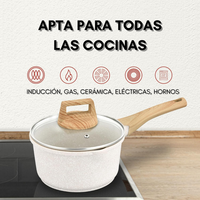 Juego De Cocina Ollas Y Sartenes Antiadherentes De 12 Pcs